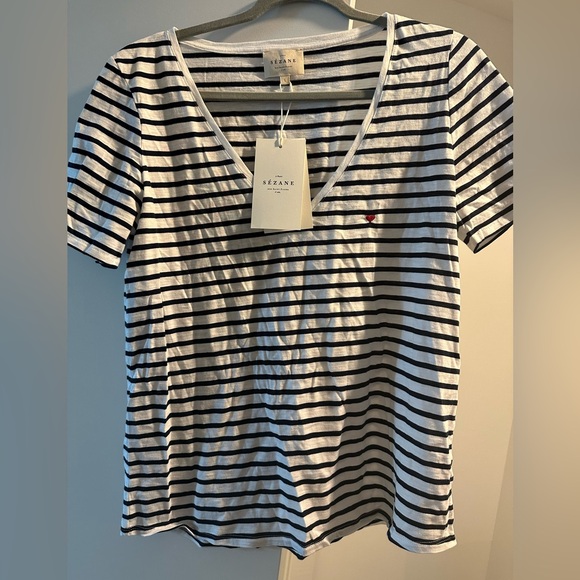 Sezane Malcolm T-shirt NWT - Picture 2 of 3